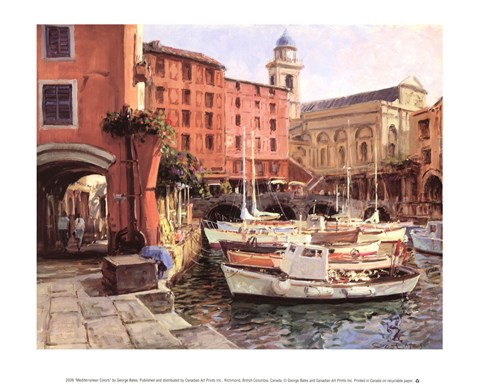 Framed Mediterranean Colors Print