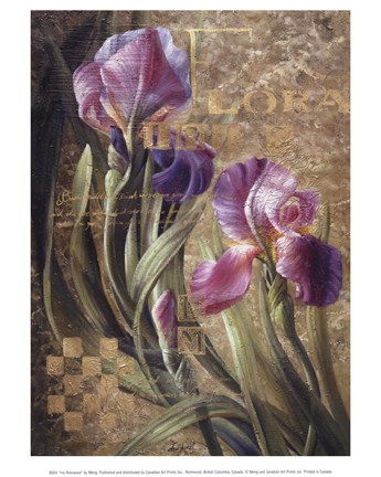 Framed Iris Romance Print