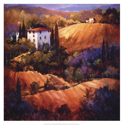 Framed Evening Glow Tuscany Print