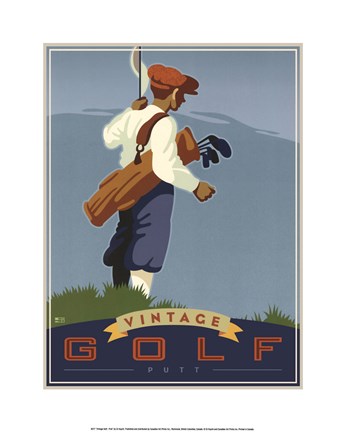 Framed Vintage Golf - Putt Print