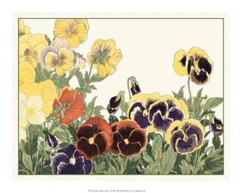 Framed Japanese Flower Garden V Print