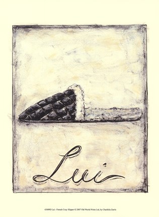 Framed Lui- French Cozy Slipper Print