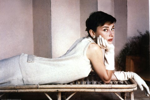 Framed Audrey Hepburn - White Print