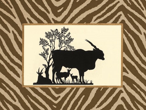 Framed Serengeti Silhouette I Print