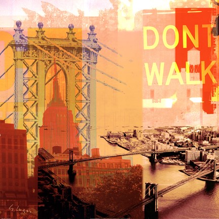 Framed New York I Dont Walk Print