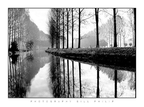 Framed Canal, Normandy Print