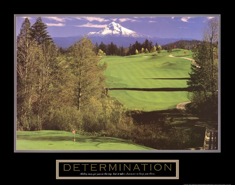 Framed Determination – Golf Print