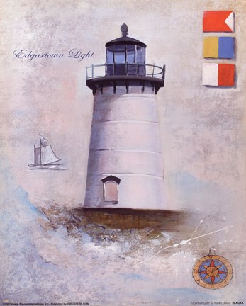 Framed Edgartown Light Print