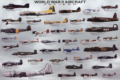 Framed World War II Aircraft Print