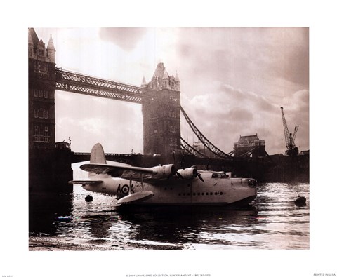 Framed Flying Boat - London Print