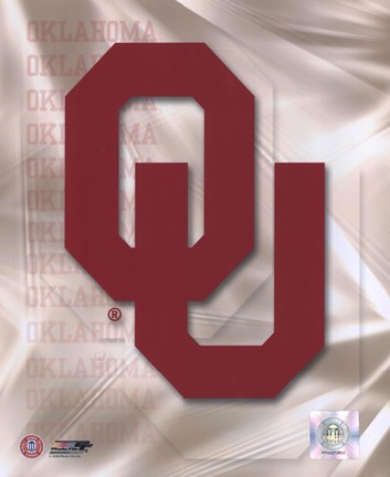 Framed Oklahoma University 2008 Logo Print