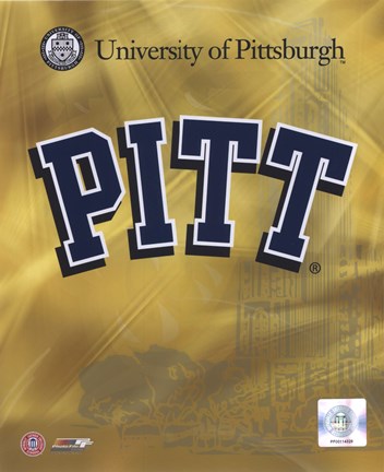 Framed University of Pittsburgh Panthers 2008 Logo Print