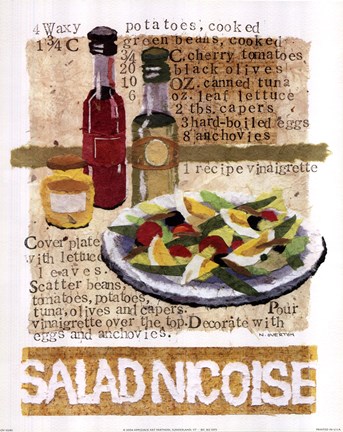 Framed Salad Nicoise Print
