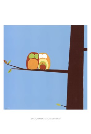 Framed Tree-top Owls IV Print