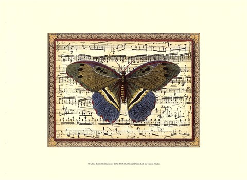 Framed Butterfly Harmony II Print