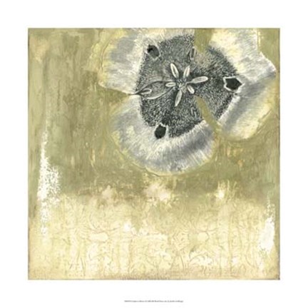 Framed Celadon in Bloom I Print