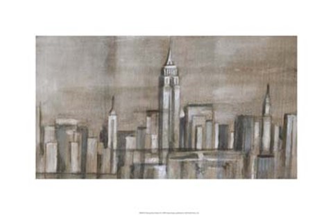 Framed Metropolitan Skyline II Print