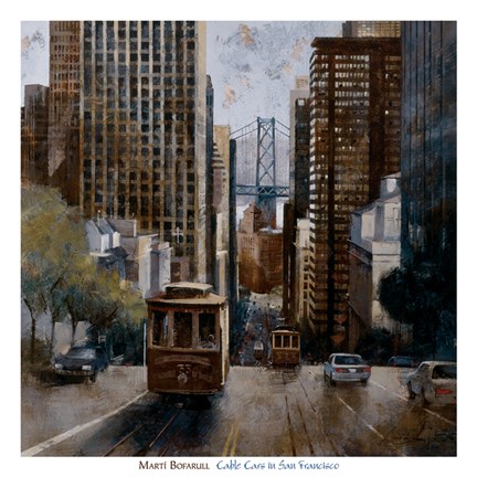 Framed Cable Cars in San Francisco Print