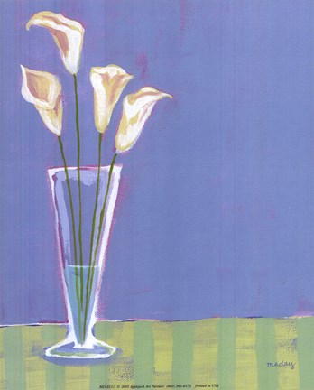 Framed Lilies in Vase Print