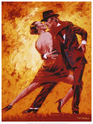 Framed Golden Tango Print