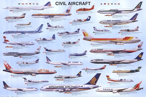 Framed Civil Aircraft Print