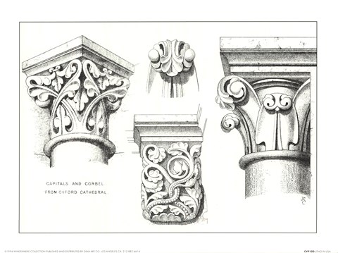 Framed Capital And Corbels Print