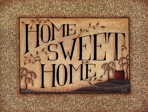 Framed Home Sweet Home - sign Print