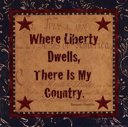 Framed Where Liberty Dwells Print