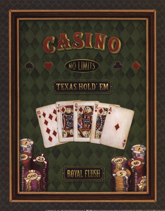 Framed Texas Hold &#39;Em - mini Print
