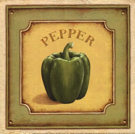 Framed Pepper - mini Print