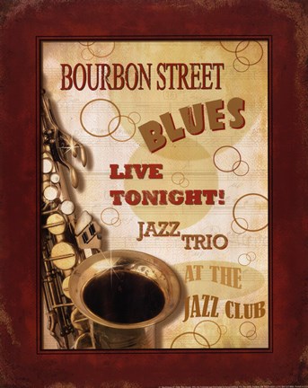 Framed New Orleans Jazz III Print