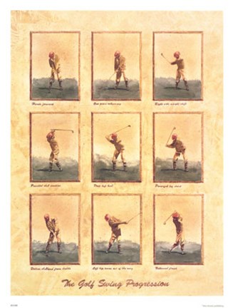 Framed Golf Swing Progression(S) Print