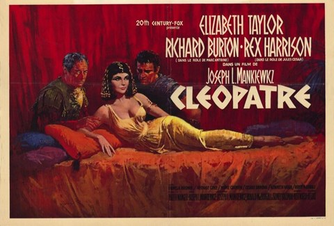 Framed Cleopatra Elizabeth Taylor Richard Burton Print