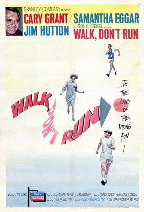 Framed Walk, Don&#39;t Run Print