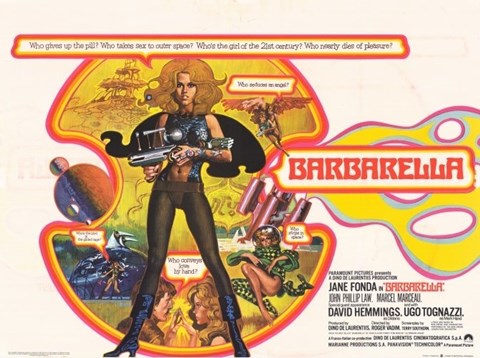 Framed Barbarella Girl o the 21st Century Print