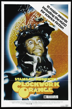 Framed Clockwork Orange Crazy Print