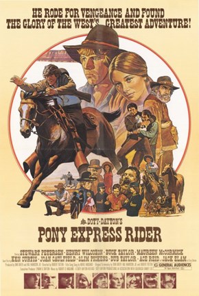 Framed Pony Express Rider Print