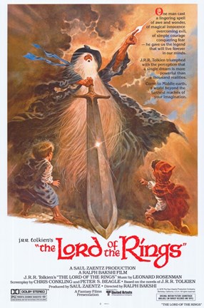 Framed Lord of the Rings, animated - style A Print
