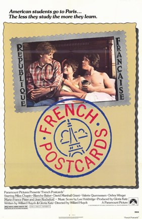 Framed French Postcards Print