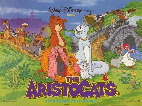 Framed Aristocats Disney Film Print
