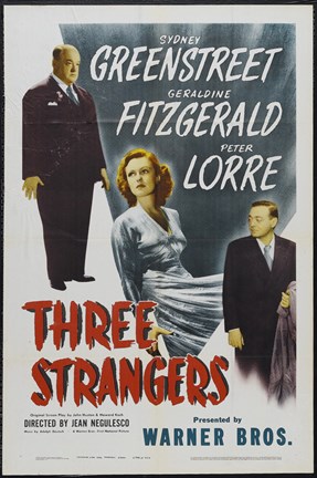 Framed Three Strangers (movie poster) Print