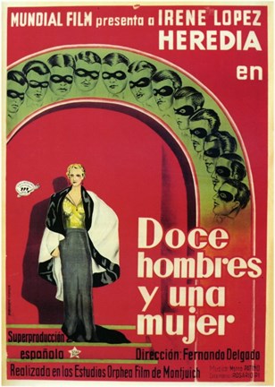 Framed Doce Hombres y Una Mujer Print