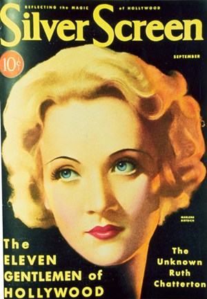 Framed Marlene Dietrich - Silver Screen Print