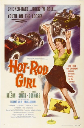 Framed Hot Rod Girl Print