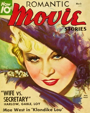 Framed Mae West - Romantic Movie Stories Print