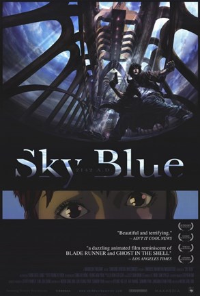Framed Sky Blue Print