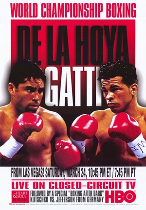 Framed Oscar De La Hoya vs  Arturo Gatti Print
