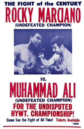 Framed Rocky Marciano vs Muhammad Ali Print