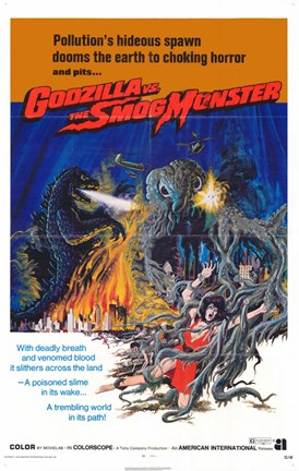 Framed Godzilla vs. Smog Monster Print
