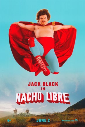 Framed Nacho Libre Jack Black Print